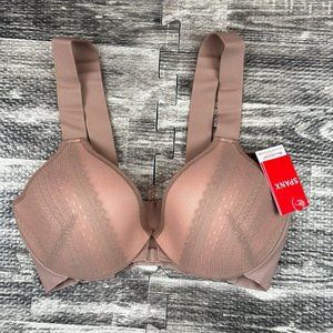 Bra-llelujah! Illusion Lace Full Coverage Bra in Cafe au Lait/Vintage Rose NWT